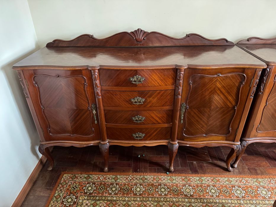 Mesa extensível sala, aparadores, estilo Vintage