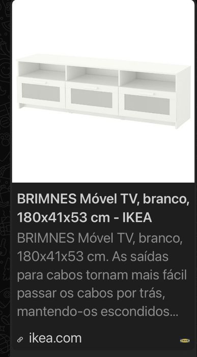 Movel branco para televisao