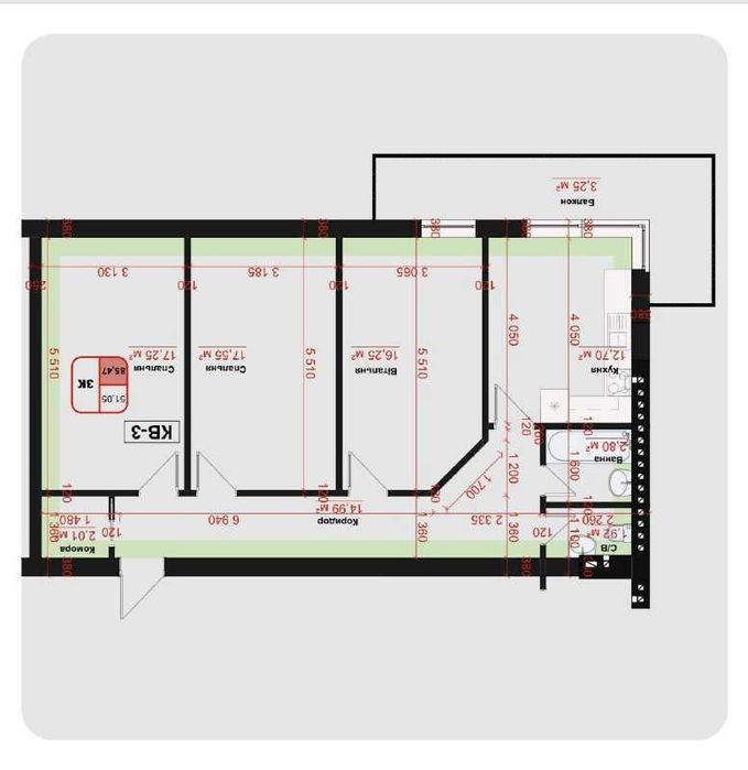 Просторі мансардні квартири 2х та 3х кімнатні