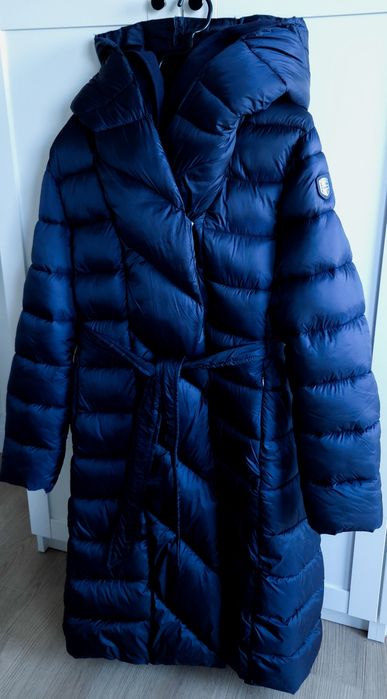Geographical Norway Kurtka Zimowa Płaszcz Pikowany Damski Granatowy Pa
