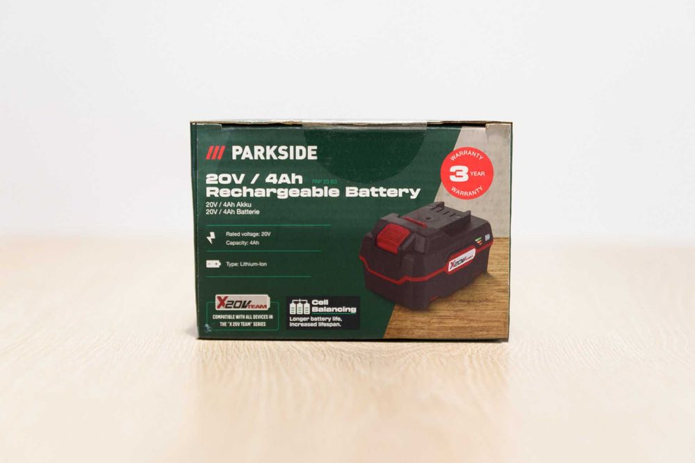 Акумулятори і зарядки PARKSIDE / 12В 2Ah 4Ah 5Ah, 20В 2Ah 4Ah 8Ah