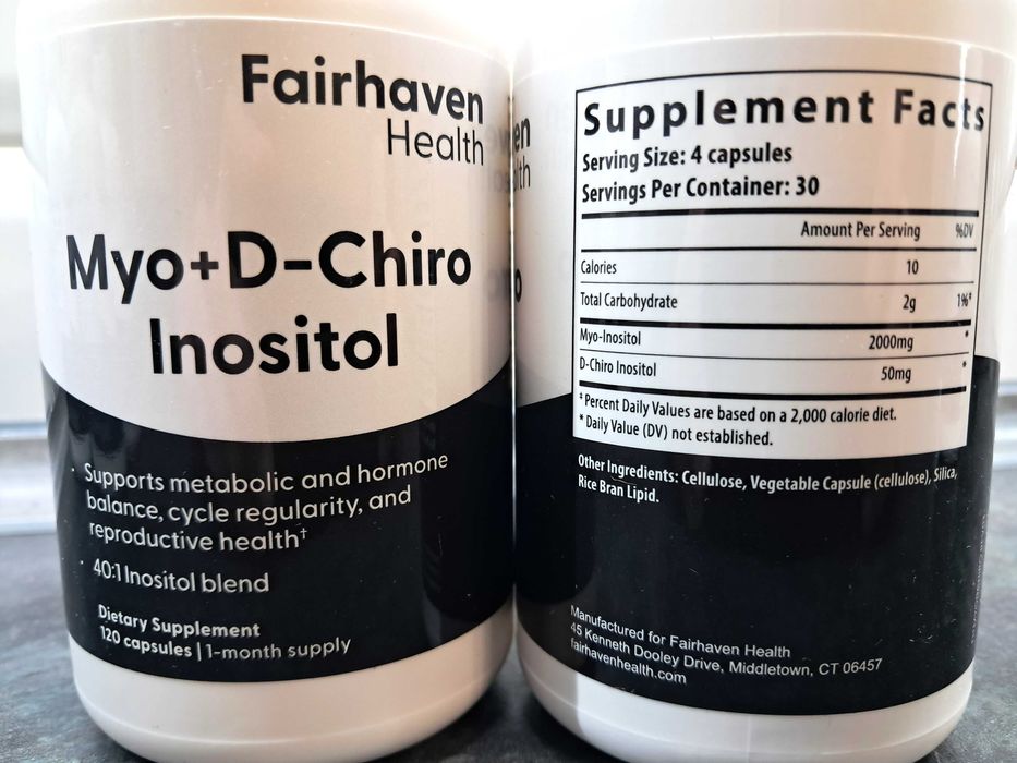 Fairhaven Health, Myo+D-Chiro Inositol (120 капс.), мио-инозитол