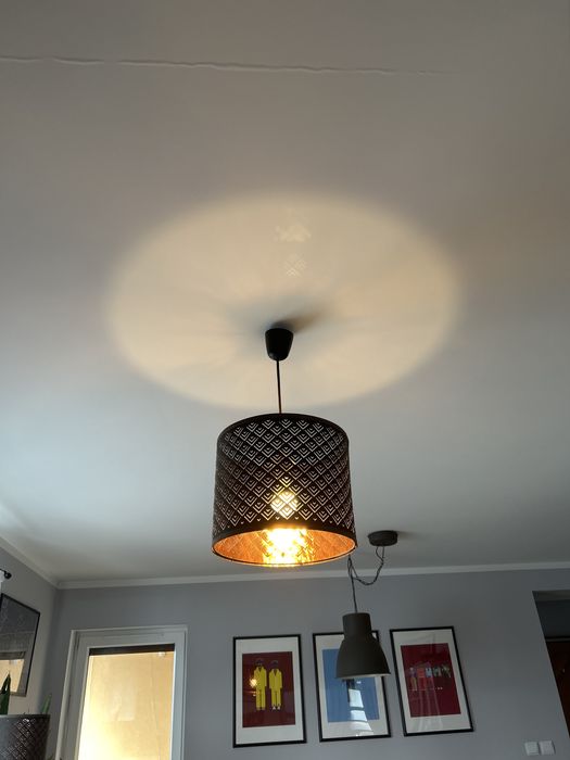 Lampa wisząca czarna ażurowa Ikea Nymo