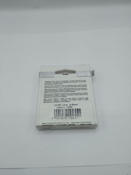Filtro UV Kaiser MC Lotus 55mm – como novo