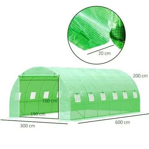 Теплиця парник для розсади 18 м² тент тунель теплица для огорода сада