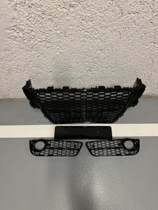 Grill Atrapa, kratki halogenów, plaster miodu. Audi A5 8T przedlift