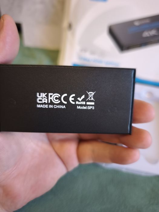 eSynic Splitter HDMI 1 entrada 3 saídas distribuidor HDMI 4K 30HZ 15,5 mm caixa de metal Plug and Play distribuidor HDCP 1.4