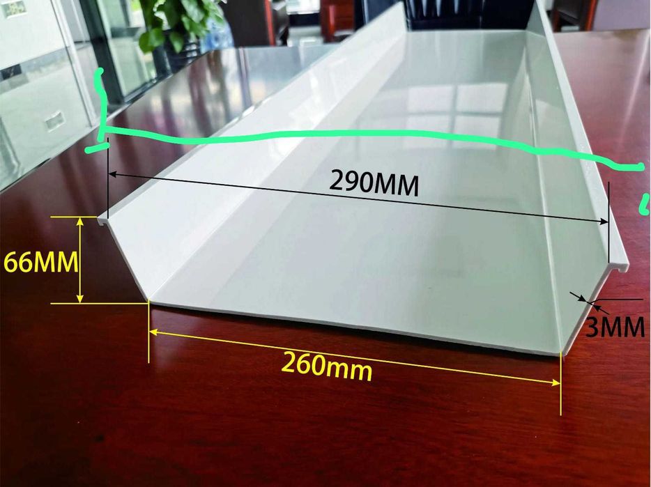 Bandeja / Canal em PVC 3mm (2,10m) – Nova para sementeira ou porta-alvéolos
