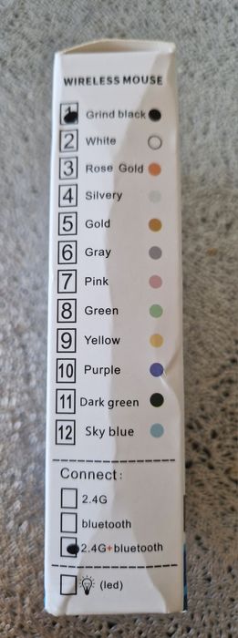 Myszka bezprzewodowa Bluetooth, czarna, ładowarka, nowa