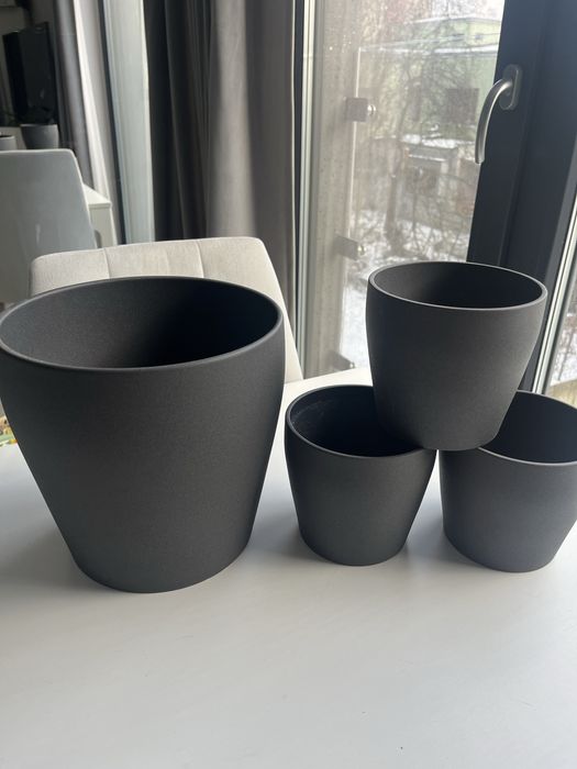 Persillade osłonka doniczki IKEA donice ciemnoszary 19 cm i 12 cm