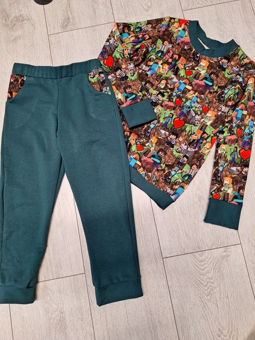 Komplet Minecraft bluza spodnie