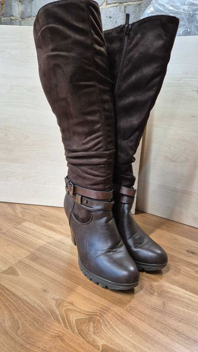 Kozaki damskie wysokie zimowe r38