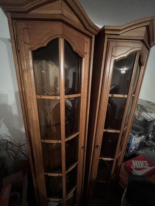 Zestaw! Meble  dębowe - witryny (2szt)