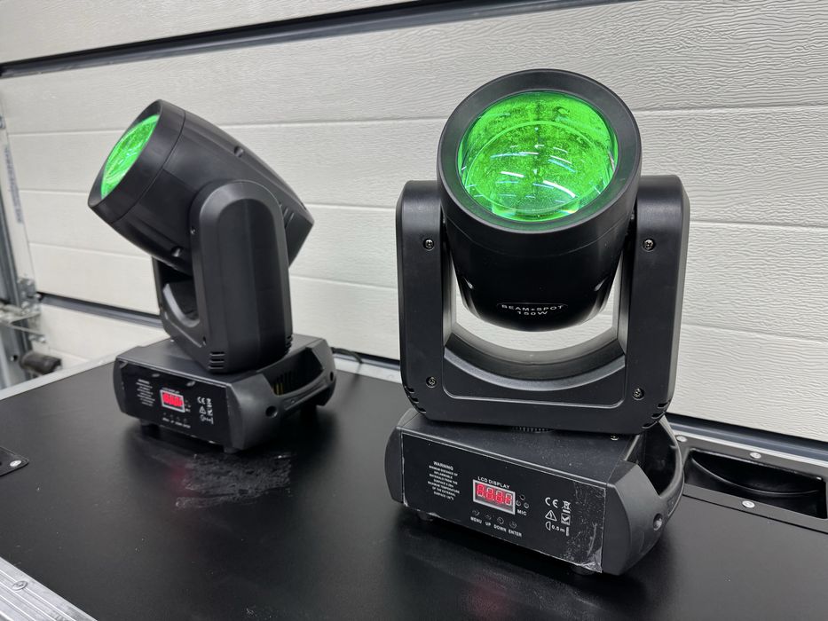Glowa ruchoma beam spot hybryda 150w led podwojna pryzma jak nowe