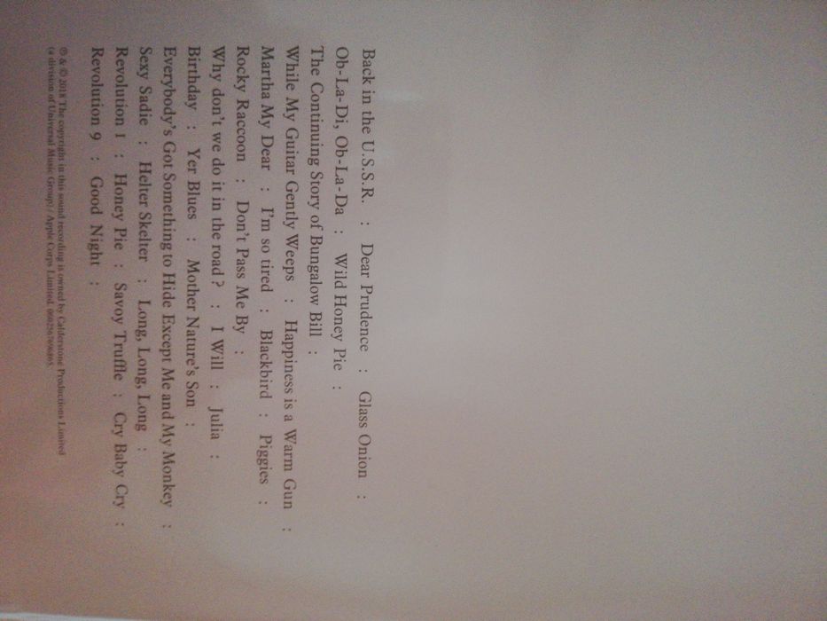 Beatles White Album novo