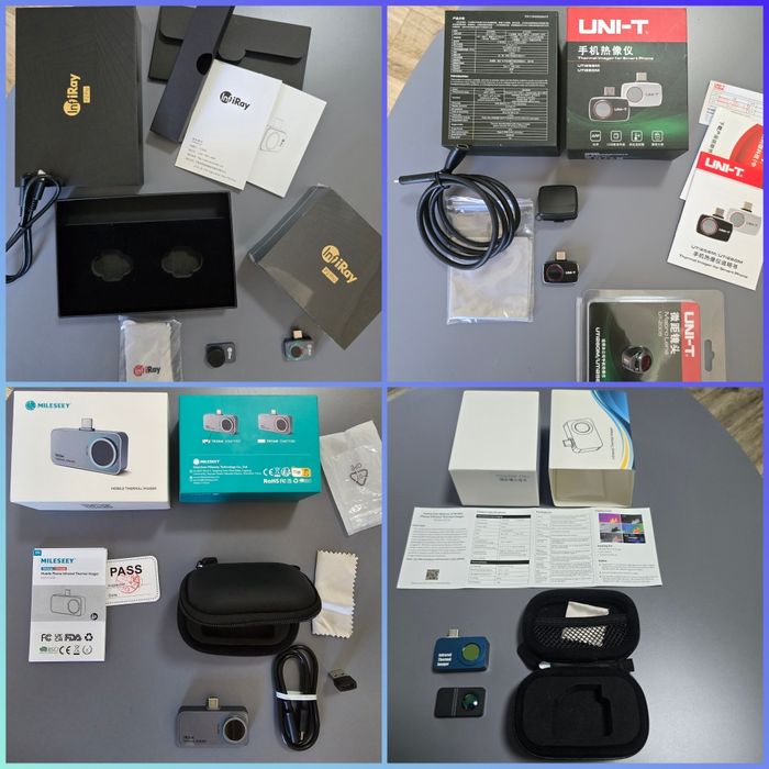 Тепловизор InfiRay P2 Pro UNI-T UTi260M Mileseey TR256i ToolTop T7
