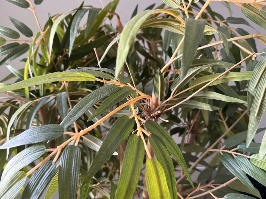 2 artificial bamboo plants with terracotta pots, great realistic look.