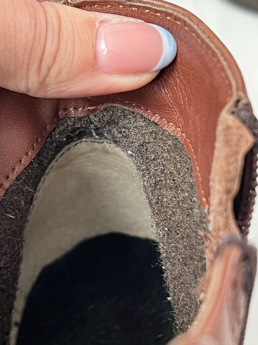 Brązowe skórzane ocieplane botki Acord Lavorazione Artigiana 39