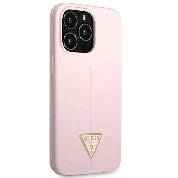 Etui Guess Silicone Triangle na iPhone 13 Pro Max - fioletowe
