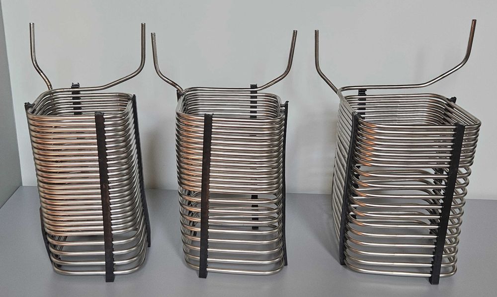 Змеевик, чиллер, для охлаждения жидкостей, дистилляции три контура