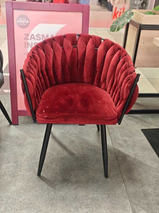 Fotel welurowy pleciony do kawiarni i restauracji + kanapy 16szt