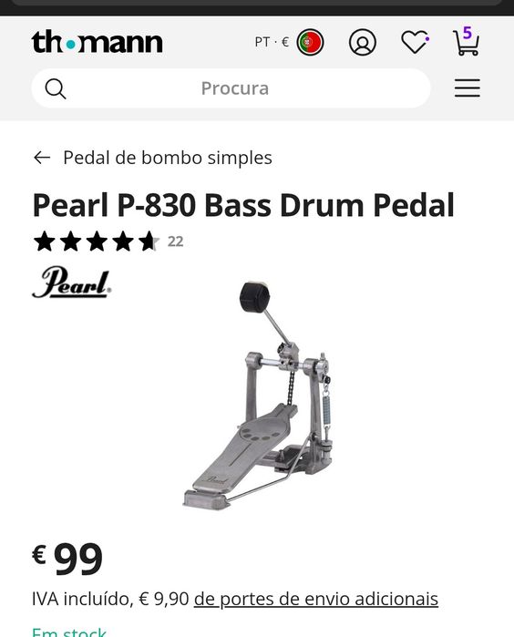 Pedal bateria Pearl