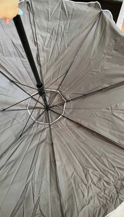Nowy parasol ogrodowy 2 m z regulacją – szary, UPF 50+