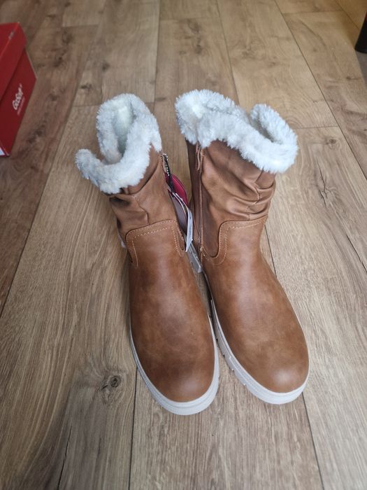 Nowe damskie śniegowce GoSoft roz.41  brązowe z futerkiem