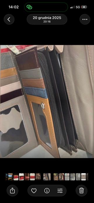 Portfel dasmki skora naturalna