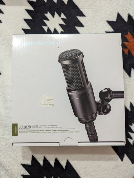 Mikrofon Audiotechnica At2020 + interfejs Behringer