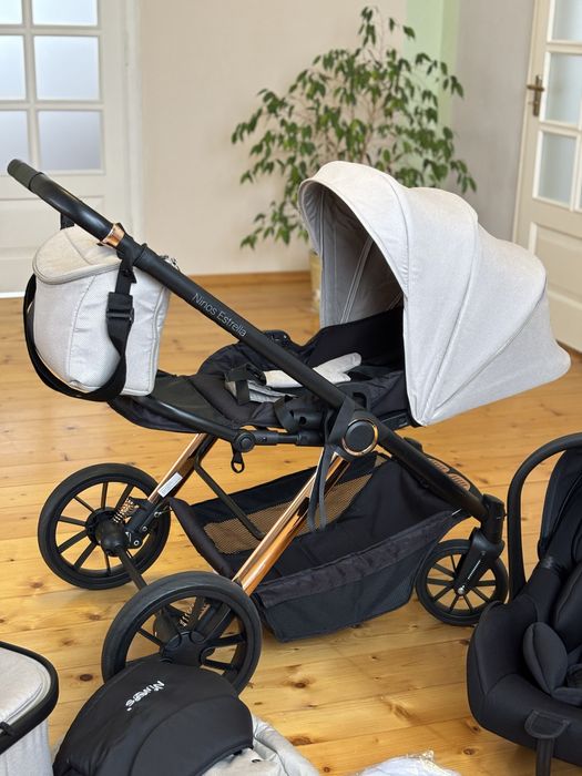 Коляска 3в1 з авто кріслом Ninos Estrella Beige Gold