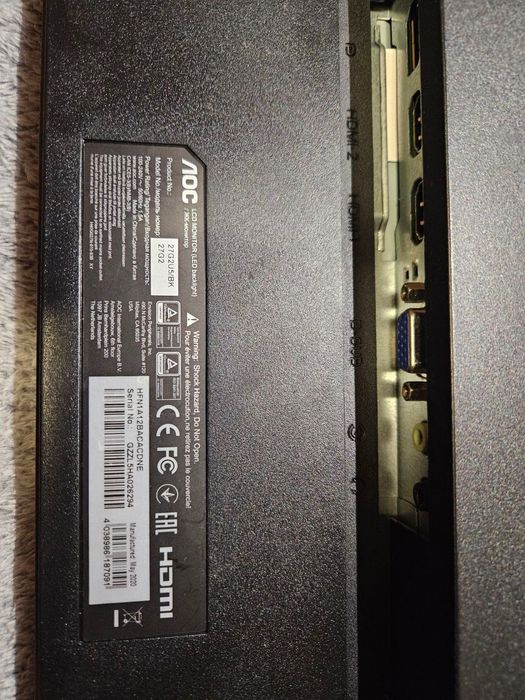 Монітор 27 AOC 27G2U5/BK