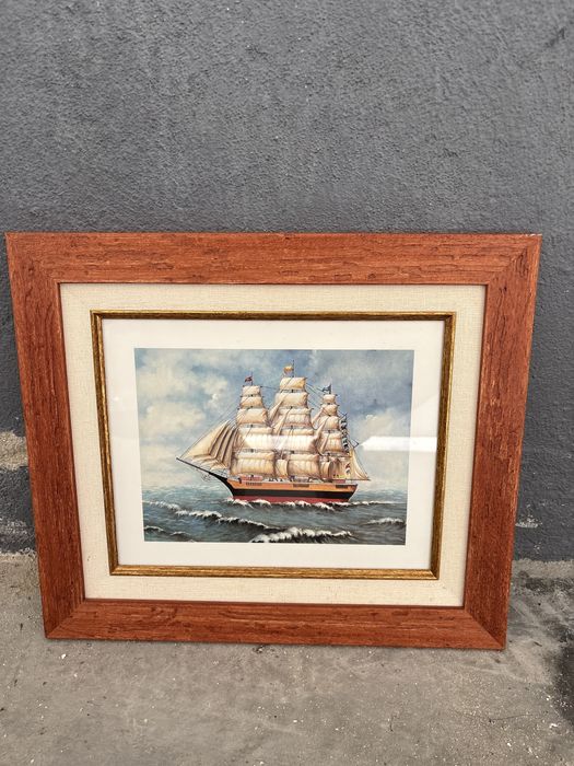 Quadro com barco a vela