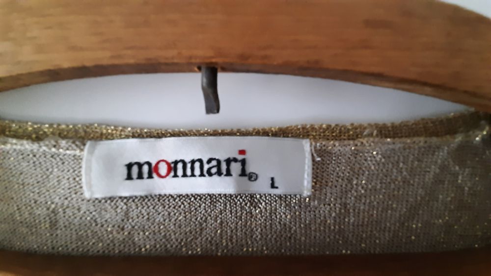 Sweterek Monnari rozmiar L, złoty, elegancki, do sukienki