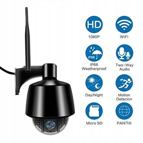 Kamera PTZ Obrotowa 5x Zoom Optyczny IP WiFi