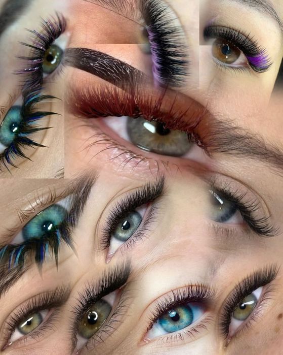 Нарощування вій Всіх об'ємів,вигинів, єфектів,корекція брів.