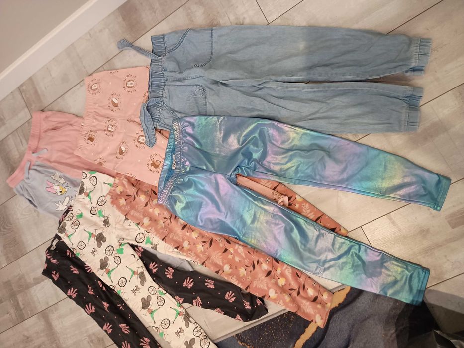 zestaw/komplet spodni dla dziewczynki 134