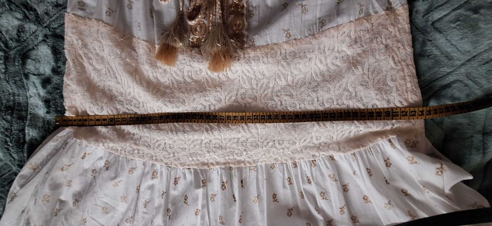 Sukienka boho biała, midi roz. XL