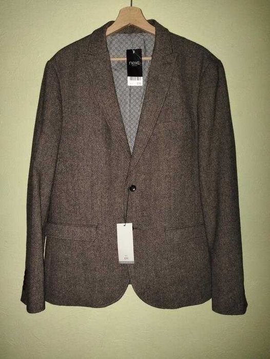 Новий чоловічий піджак класичний next сірий мужской