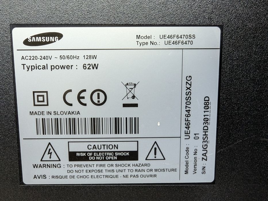 Samsung UE46F6470 46-дюймовий Full HD Smart TV