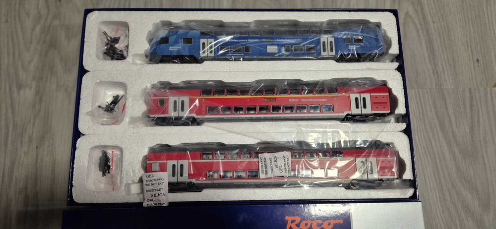 Roco 74156 3-częściowy wagon piętrowy Ep. VI DB AG AC