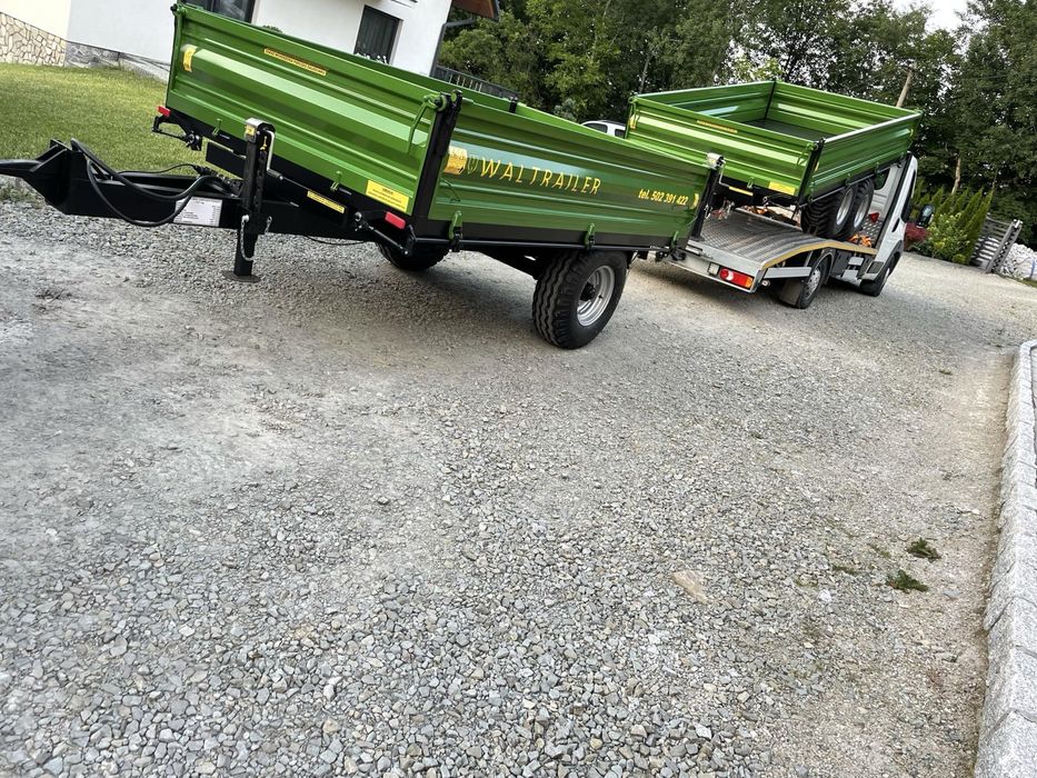 Przyczepa jednoosiowa wywrotka kiper 3 strony transport gratis