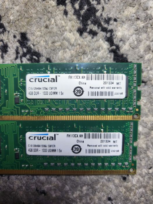Оперативна пам'ять Crucial DDR3 8GB 1300MHz PC3