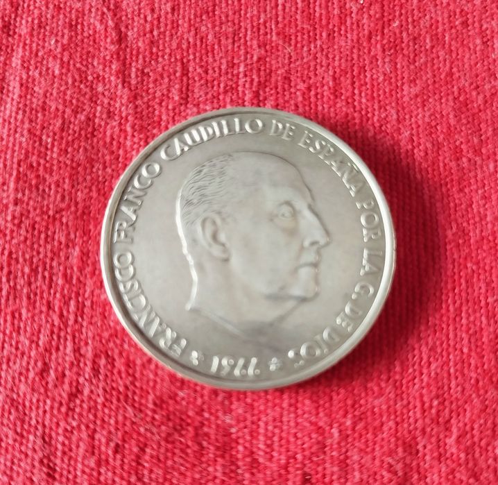 Moedas prata 100 pesetas 1966 Franco