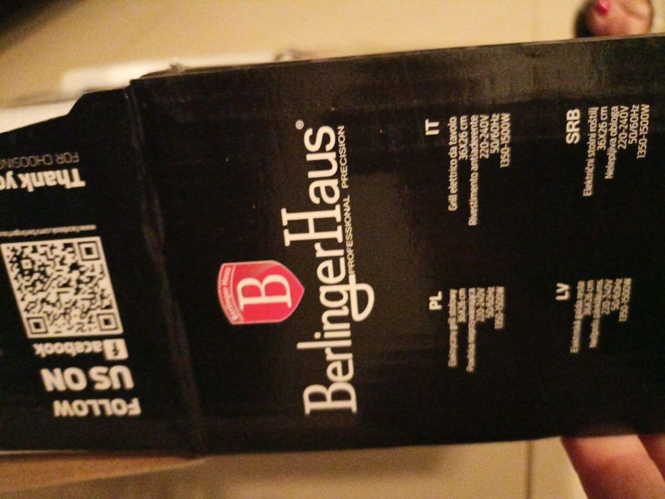 Berlinger Hause elektryczny grill stołowy