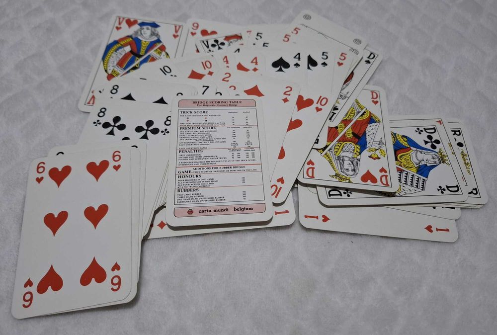 Karty do gry, Carta Mundi Belgium, Bridge, 55szt. (Kolekcje, hobby)