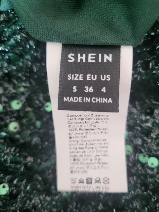 Cekinowa zielona sukienka maxi, hiszpanka , syrenka, z dłuższym tyłem