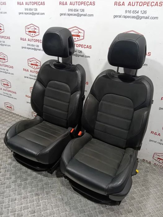 Conjunto de Bancos Citroën Ds5 Elétricos Pele e Alcântara Original