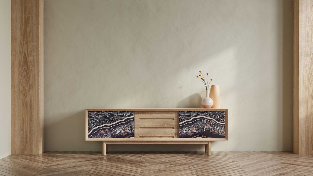 Fronty meblowe, artystyczne - ręcznie malowane metodą pouringu