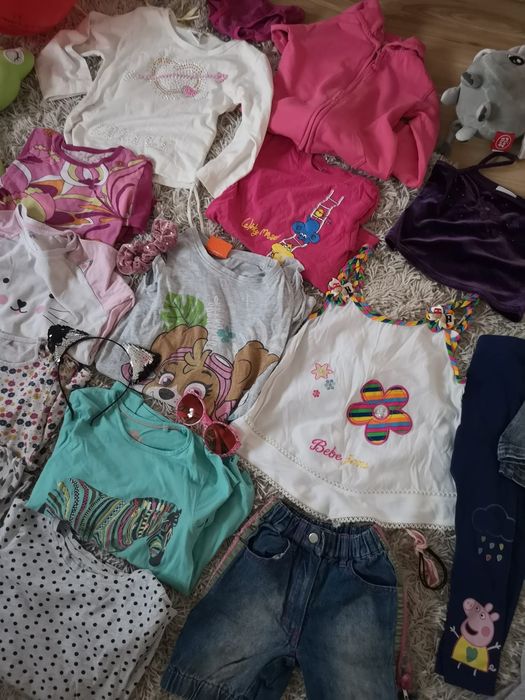 Ubrania dla dziewczynki zestaw ubrań dziewczęcych paka ciuchów 110